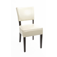 Chunky Faux Leather Chairs | Cream Dining Chairs | Pack of 2 | Bolero GF958
