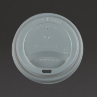 Compostable Hot Cup Lids | Eco-Friendly Coffee Cup Covers | 340ml/455ml | Vegware GH023