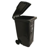 Wheelie Bin | Black Refuse Container | 120 Litre Capacity | Olympia GH868