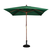 Square Double Pulley Parasol | Outdoor Umbrella | 2.5m Diameter Green | Bolero GH989