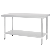 Commercial Stainless Steel Prep Table | Kitchen Worktop | 1500 x 700mm | Vogue GJ503