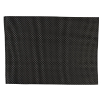 PVC Placemat | Black Table Mat | Heat Resistant Table Protector | APS GJ992