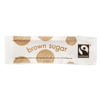 Compostable Sugar Sticks | Fairtrade Brown Sugar | Eco-Friendly Single Portions | Vegware GK101