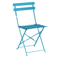 Pavement Style Steel Chairs | Outdoor Cafe Chairs | Seaside Blue | Bolero GK982