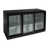 Commercial Back Bar Cooler | Sliding Door Bottle Fridge | 320 Litre Capacity | Polar GL013