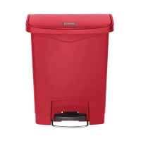 Commercial Waste Bin | Slim Jim Step On Front Pedal | 30L Capacity | Rubbermaid GL020