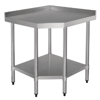 Commercial Corner Table | Stainless Steel Worktop | 960x900x700mm | Vogue GL278