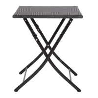 Square Folding Table | PE Wicker Table | 600mm | Bolero GL302