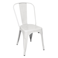 Bistro Steel Side Chair | White Dining Chairs | Stackable Restaurant Seating | Bolero GL332