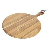 Wooden Paddle Board | Round Acacia Pizza Serving Board | 330mm Diameter | Olympia GM308