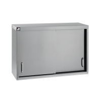 Stainless Steel Sliding Door Wall Cupboard | Commercial Kitchen Storage | 900mm | Parry WCS900