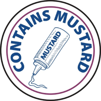 Food Allergen Label | Mustard Labels | Removable Adhesive | Vogue GM806