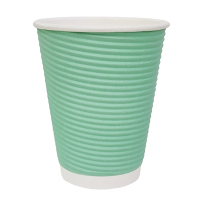 Takeaway Coffee Cups | Ripple Wall Cups | 8oz Turquoise | Fiesta GP421