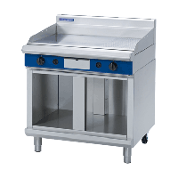 Commercial Gas Griddle | 900mm Flat Top Grill | Natural Gas Cabinet Base | Blue Seal Evolution Series GP516-CB