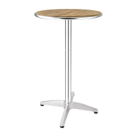 Round Poseur Height Table | Ash Bar Table | 600mm Diameter | Bolero GR332