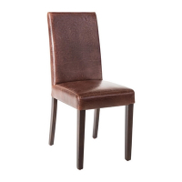 Faux Leather Dining Chair | Restaurant Chair | Antique Brown | Bolero GR369