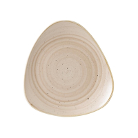 Triangle Plate | Stonecast Plate | 311mm Nutmeg Cream | Churchill GR939