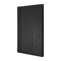 Wine List Cover | Contemporary Menu Holder | A4 Size | Black Finish | Securit H602