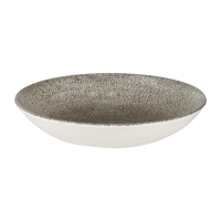 Round Coupe Bowl | Raku Bowl | 248mm Quartz Black | Churchill Studio Prints HC771