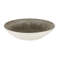 Round Coupe Bowl | Raku Bowl | 182mm Quartz Black | Churchill Studio Prints HC772