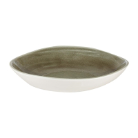 Round Bowl | Stonecast Patina | Organic Style | Antique Green 253mm | Churchill HC824