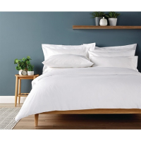 Eco Open Duvet Cover | White Single Bedding | 100% Cotton | HD223