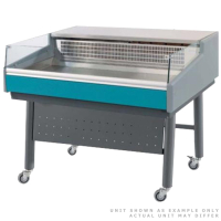 Commercial Fish Display Counter & Seafood Chiller, 1300mm Wide, Low Glass, Marble Shelf, Multi-Colour Options