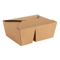 Commercial Two Compartment Food Container | Medium Takeaway Box | 380/670ml Capacity | Colpac HP697