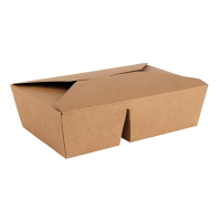 Commercial Two Compartment Food Container | Large Takeaway Box | 510/920ml Capacity | Colpac HP698