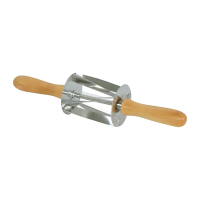 Stainless Steel Mini Croissant Roller Cutter | Pastry Dough Cutter | Wooden Handle | Gobel HS516