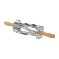 Commercial Croissant Roller Cutter | Stainless Steel Pastry Cutter | Wooden Handle | 510x95x95mm | Gobel HS517