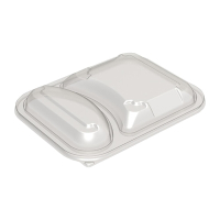 Commercial Takeaway Container Lids | 2 Compartment Hot Deli Deluxe | 365 Pack | Faerch HU385
