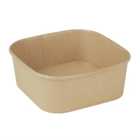 Commercial Recyclable Square Food Container Bases | 1200ml Takeaway Containers | 300 Pack | Fiesta HW017