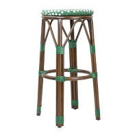 Commercial Bar Stools | Parisian Style PE Rattan | Green Dot Mix | Bolero HZ147