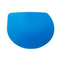 Commercial Soft Scraper | Half Round Dough Scraper | Blue | Scaritech HZ564