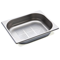 Perforated Gastronorm Pan | Stainless Steel Container | 1/2 x 65mm | GN Pan