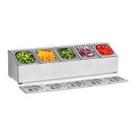 Gastronorm Seasoning Holder | Garnish Dispenser | 5 x GN1/6 Capacity | Modena IR06