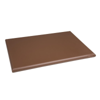 Extra Thick High Density Chopping Board | Brown Cutting Board | 450x300x25mm | Hygiplas J035