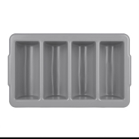 Stackable Plastic Cutlery Tray | Large Kitchen Organizer | Dishwasher Safe | Kristallon J850