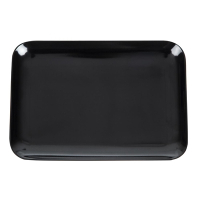 Melamine Rectangular Platter | Medium Black Serving Plate | 290mm | Dalebrook J896