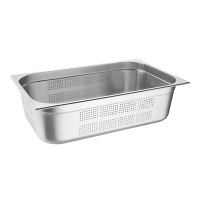 Stainless Steel Perforated Gastronorm Pan | 1/1 GN Container | 150mm Depth | Vogue K842