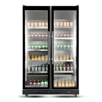 Commercial Glass Door Fridge | Drinks Cooler | 2-Door Beverage Display | King KXG1120