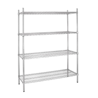 Wire Shelving Kit | 4 Tier Storage Rack | 1525x460mm | Vogue L929