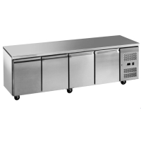 Commercial Refrigerated Prep Counter | 4 Door Fridge | Stainless Steel | King L7250R.HD