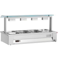 Commercial Countertop Bain Marie | Hot Food Display | 4x1/1 GN Capacity | Inomak MEV614