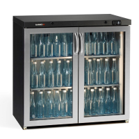 Commercial Bottle Cooler | Double Door Bar Fridge | 250L Capacity | Gamko MG3/250GCS