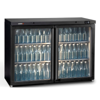 Commercial Bottle Cooler | Double Door Drink Fridge | 275L Capacity | Gamko MG3/275G