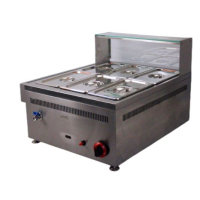 Commercial Gas Bain Marie | LPG Food Warmer | 3 GN1/3 Capacity | Modena GBM63G