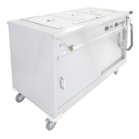 Mobile Servery with Bain Marie Top | Hot Food Serving Trolley | Stainless Steel | Parry MSB12