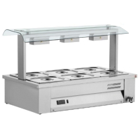 Commercial Countertop Bain Marie | Food Warmer | 3x GN 1/1 Capacity | Inomak MSV610